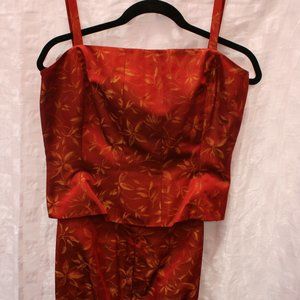 Dana Buchman Silk Pant and Camisole/Corset